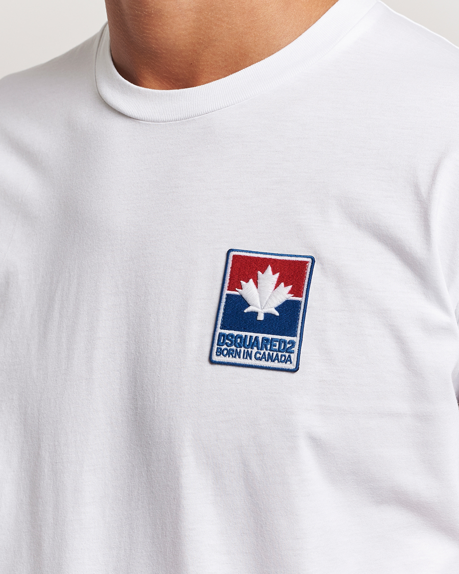 Herr | T-Shirts | Dsquared2 | Cool Fit Leaf T-Shirt White