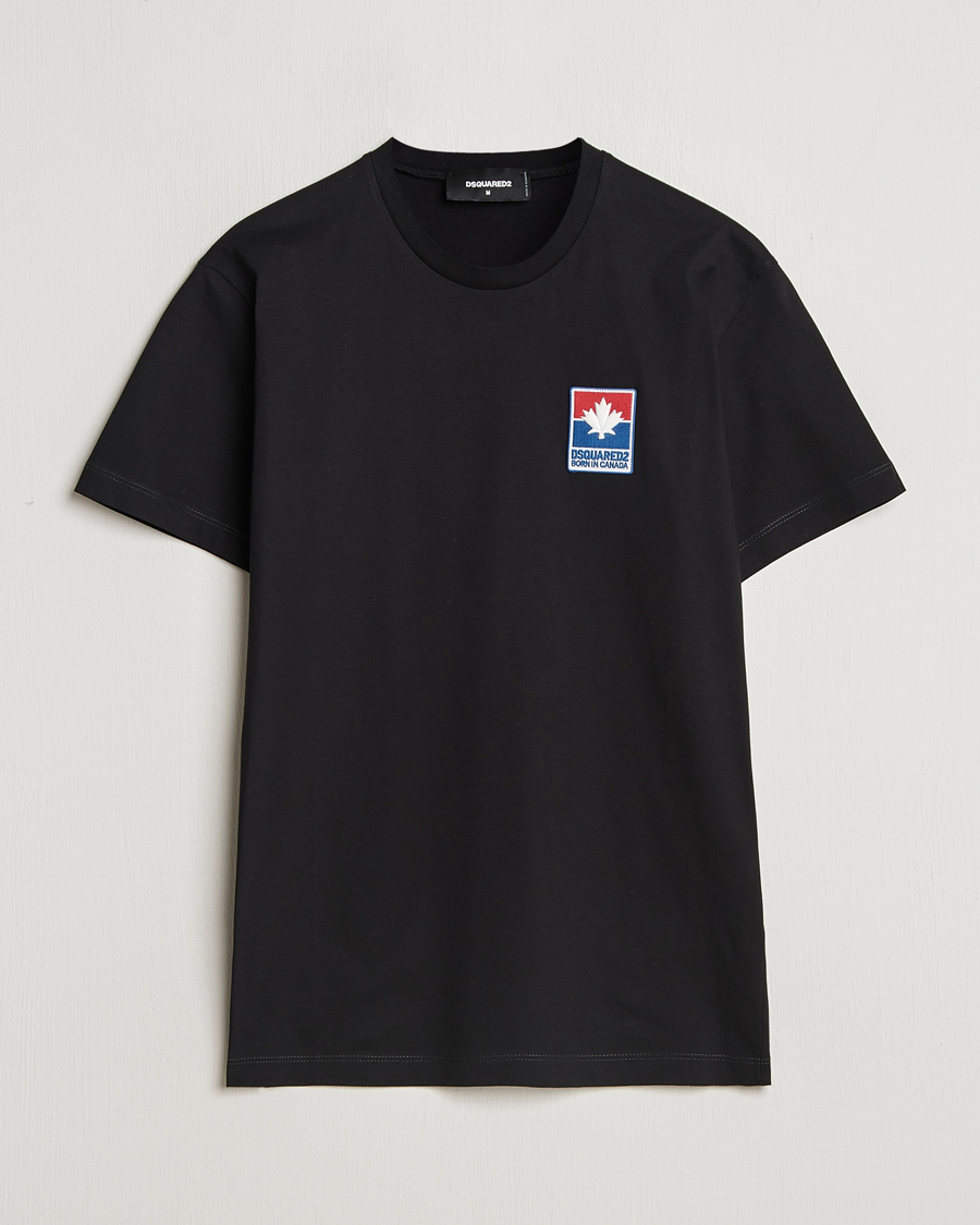 Herr | T-Shirts | Dsquared2 | Cool Fit Leaf T-Shirt Black