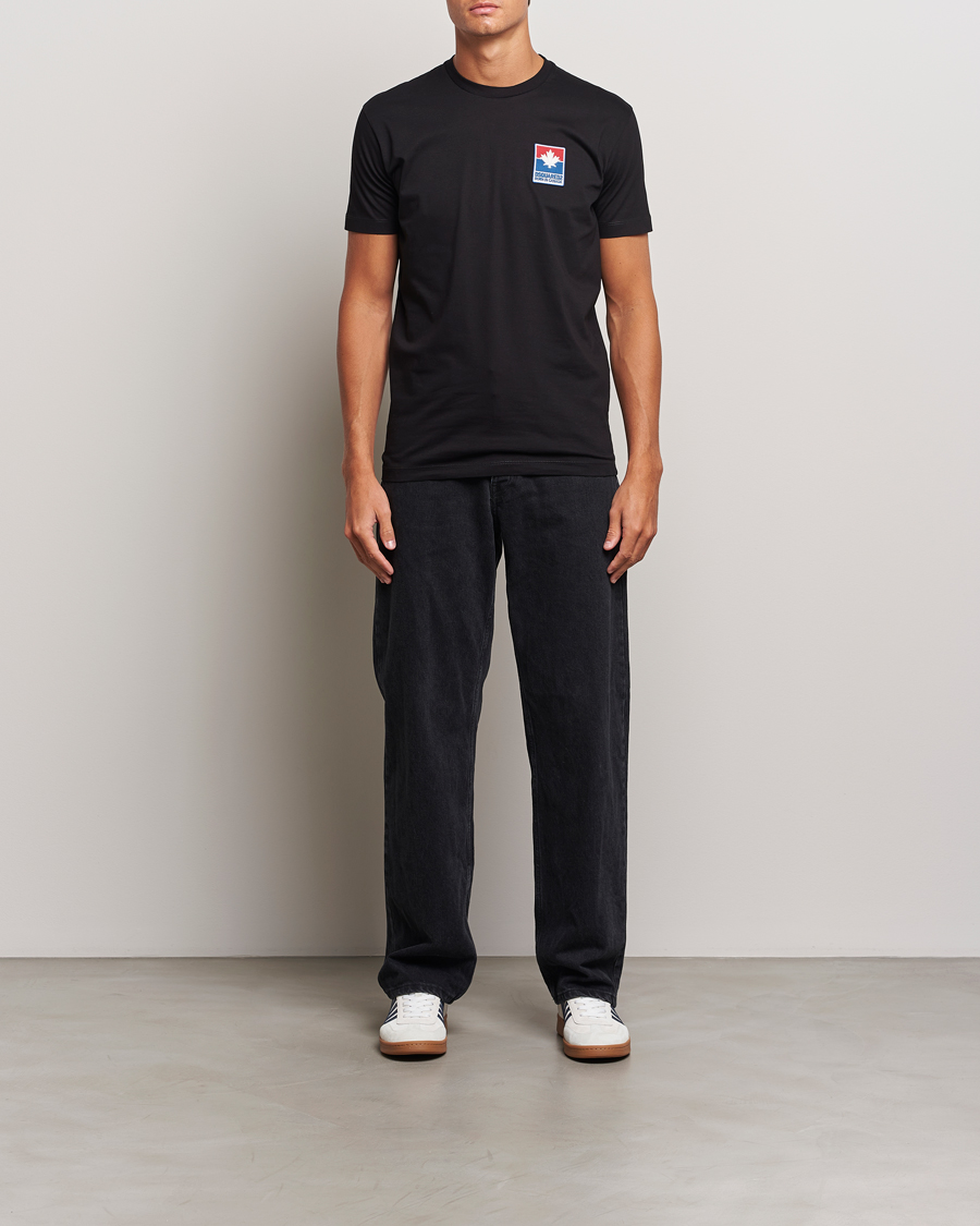 Herr | T-Shirts | Dsquared2 | Cool Fit Leaf T-Shirt Black
