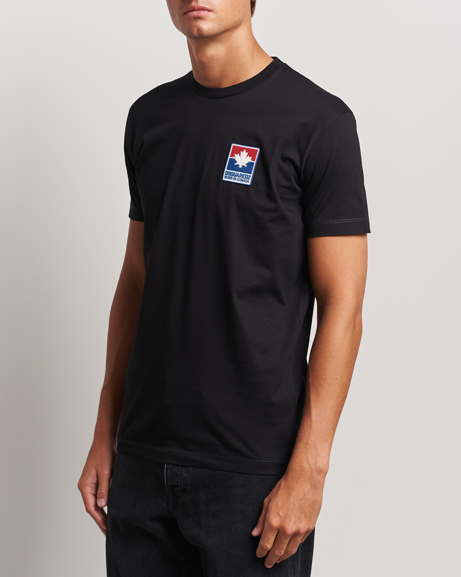 Herr | T-Shirts | Dsquared2 | Cool Fit Leaf T-Shirt Black
