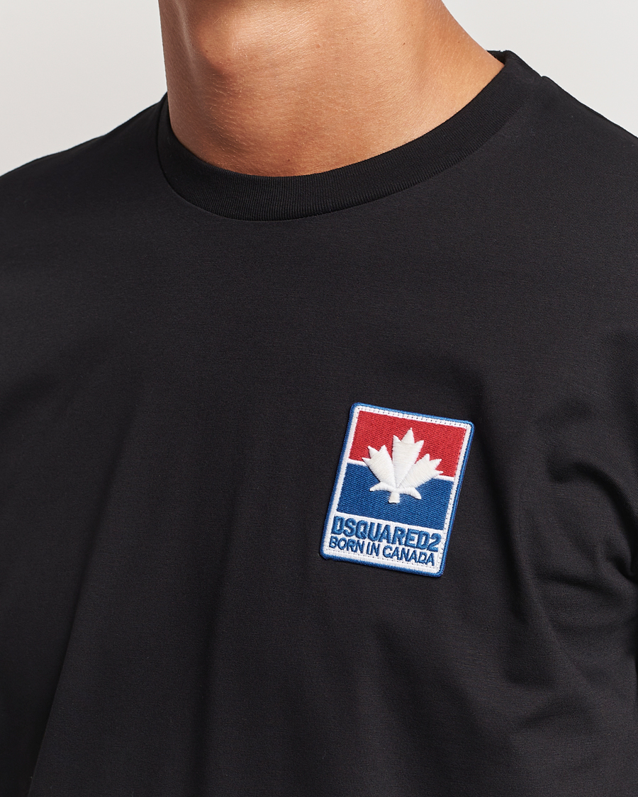 Herr | T-Shirts | Dsquared2 | Cool Fit Leaf T-Shirt Black