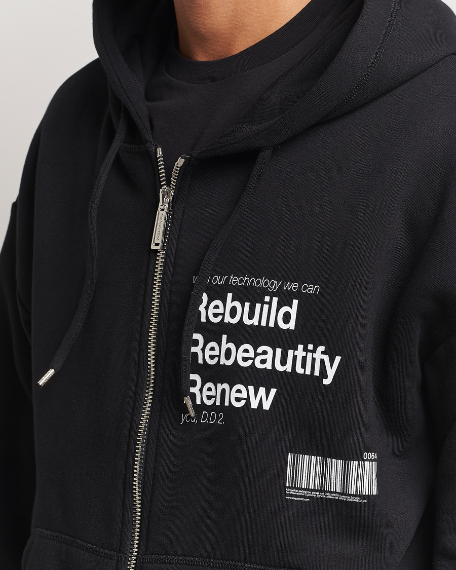 Herr | Tröjor | Dsquared2 | Logo Full Zip Hoodie Black