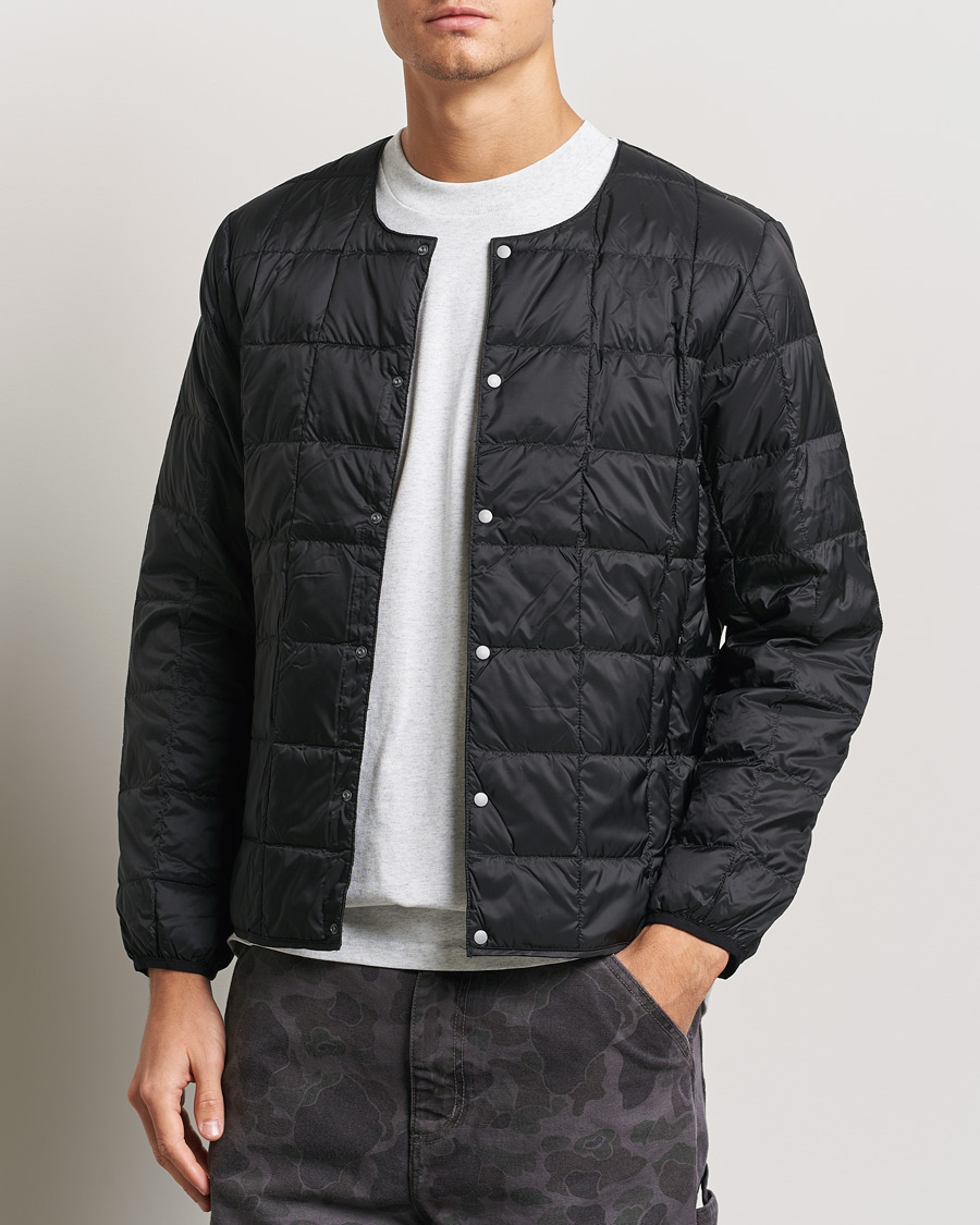 Herr | Jackor | TAION | Crew Neck Button Down Jacket Black