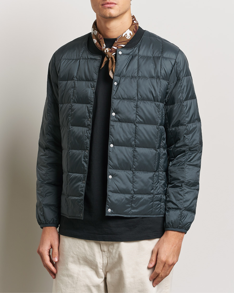 Herr | Jackor | TAION | Crew Neck Button Down Jacket Charcoal