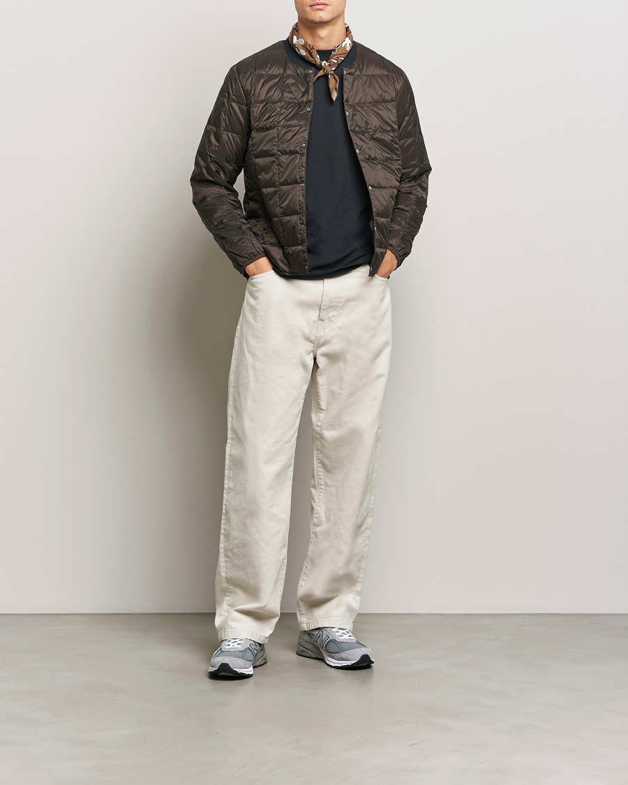 Herr | Jackor | TAION | Crew Neck Button Down Jacket Dark Choco