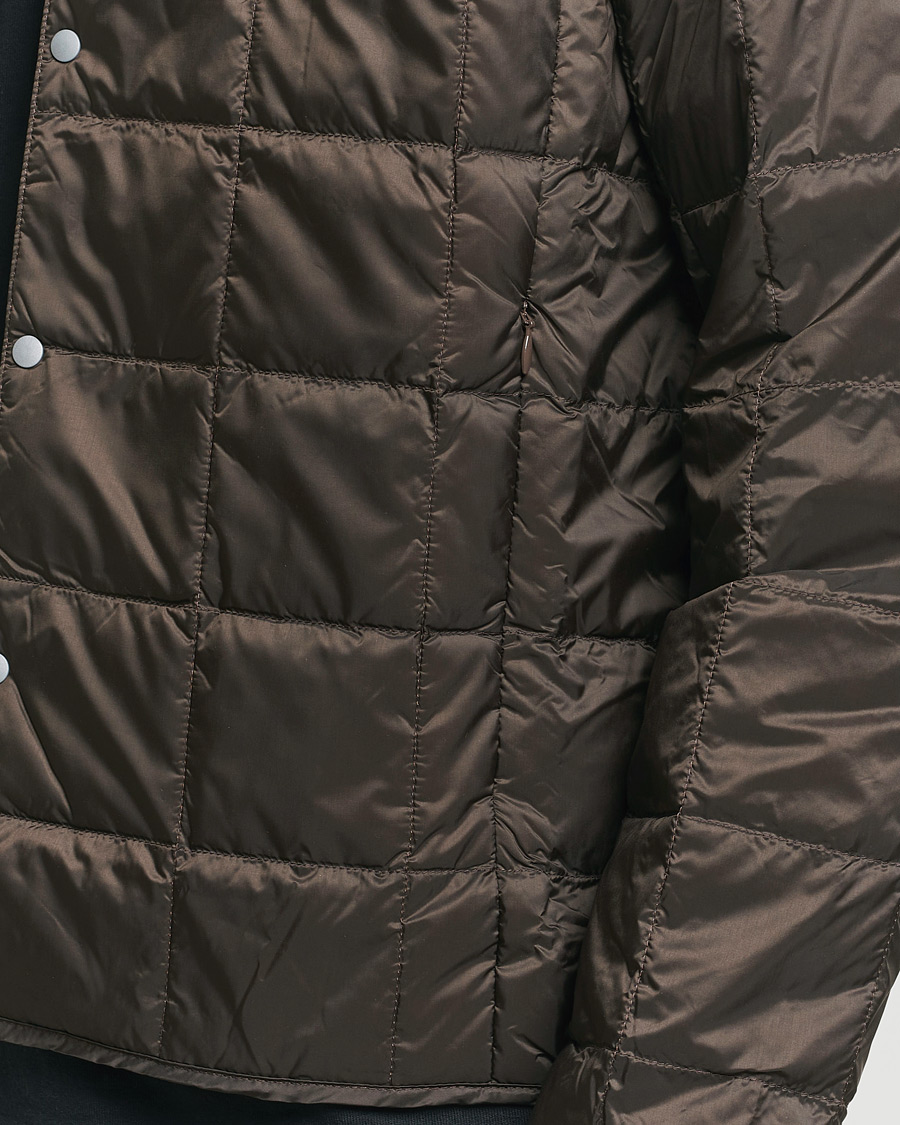 Herr | Jackor | TAION | Crew Neck Button Down Jacket Dark Choco