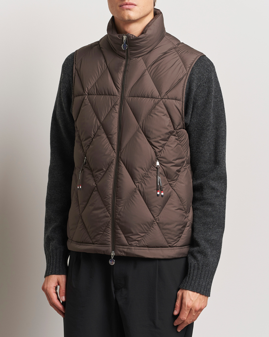 Herr | Jackor | Moncler | Aroula Quilted Down Vest Dark Brown