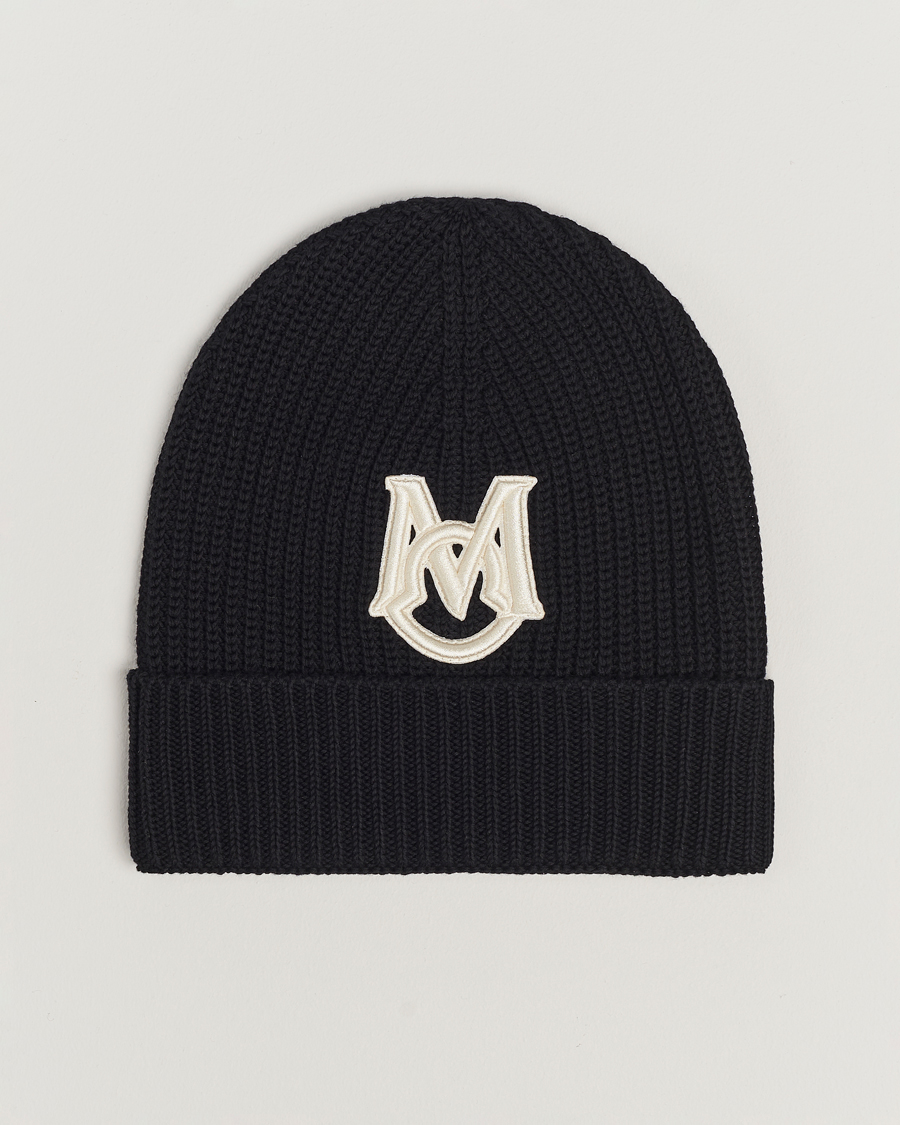 Herr | Moncler Logo Embossed Beanie Black | Moncler | Logo Embossed Beanie Black