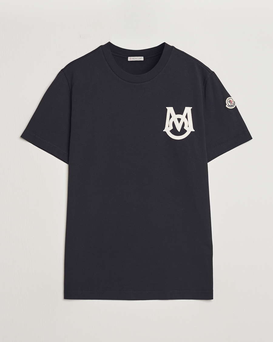 Herr | T-Shirts | Moncler | Embossed Logo T-Shirt Navy