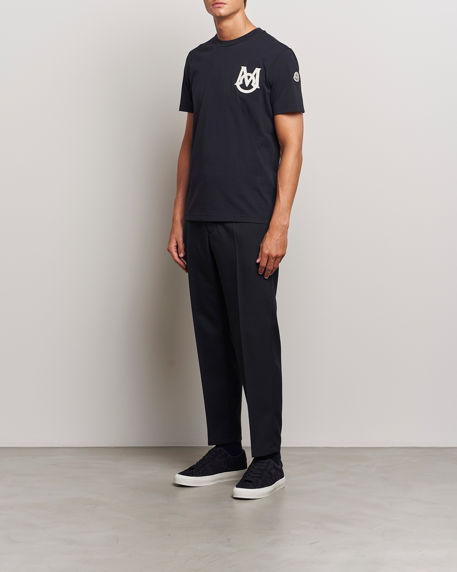 Herr | T-Shirts | Moncler | Embossed Logo T-Shirt Navy