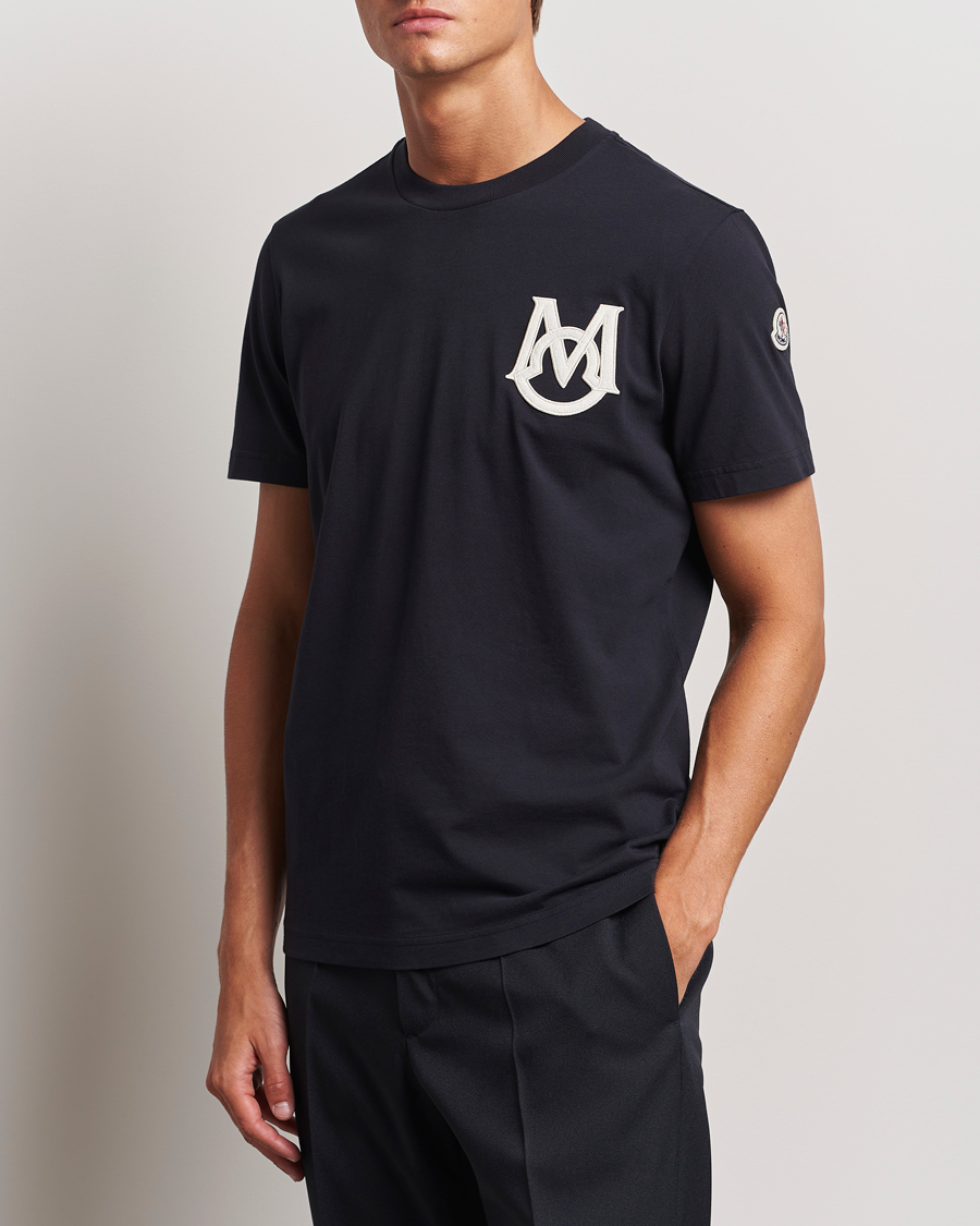 Herr | T-Shirts | Moncler | Embossed Logo T-Shirt Navy