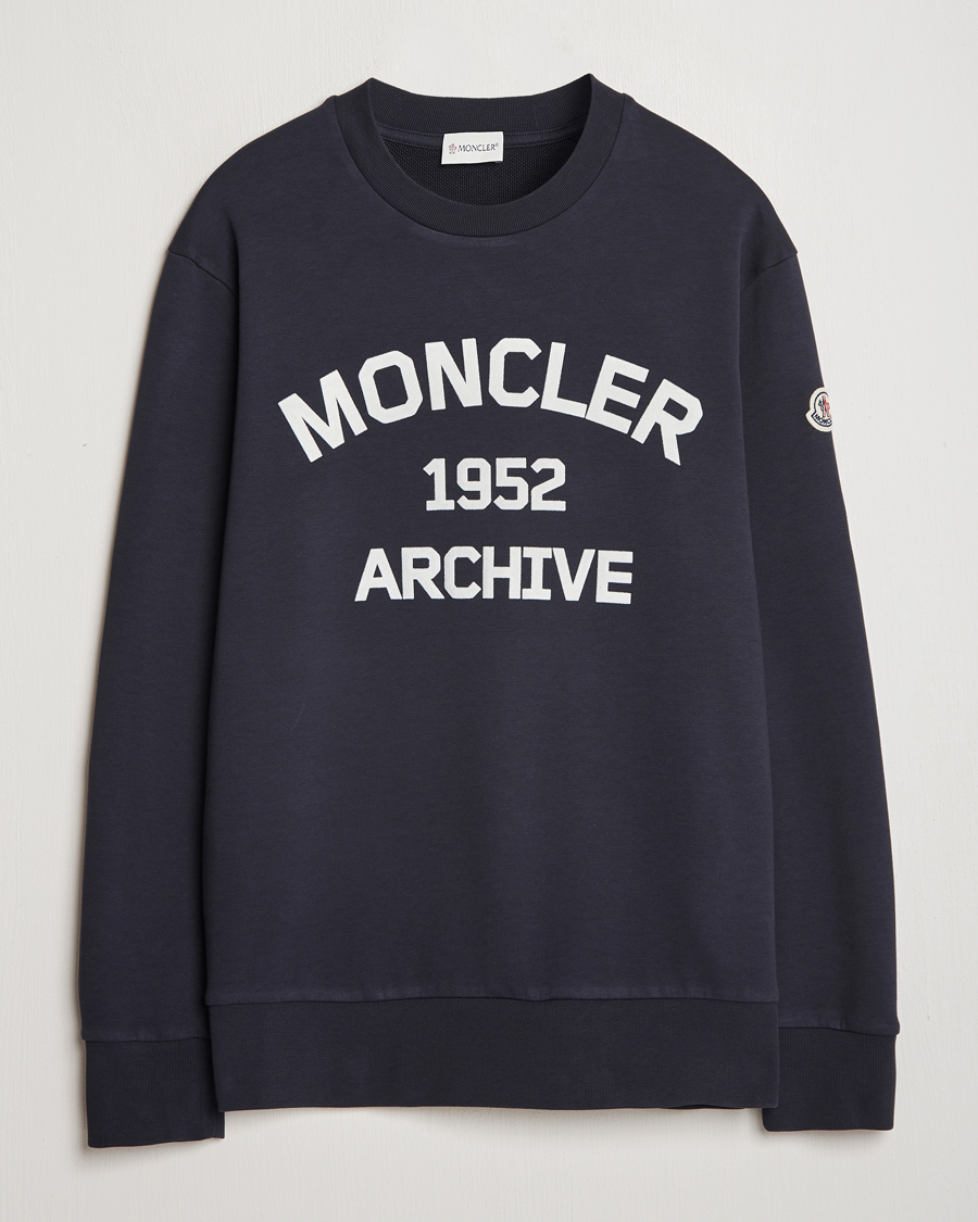 Herr | Tröjor | Moncler | Archive Logo Sweatshirt Navy