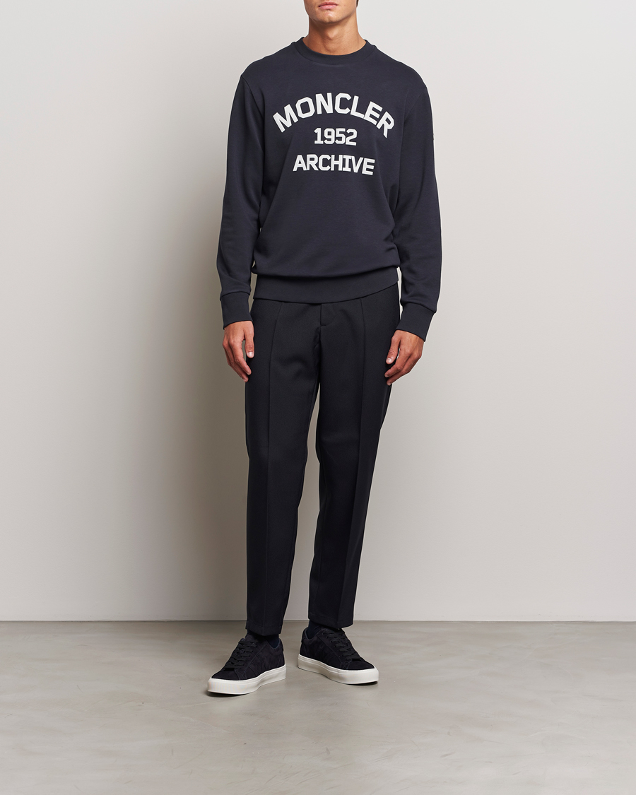 Herr | Tröjor | Moncler | Archive Logo Sweatshirt Navy
