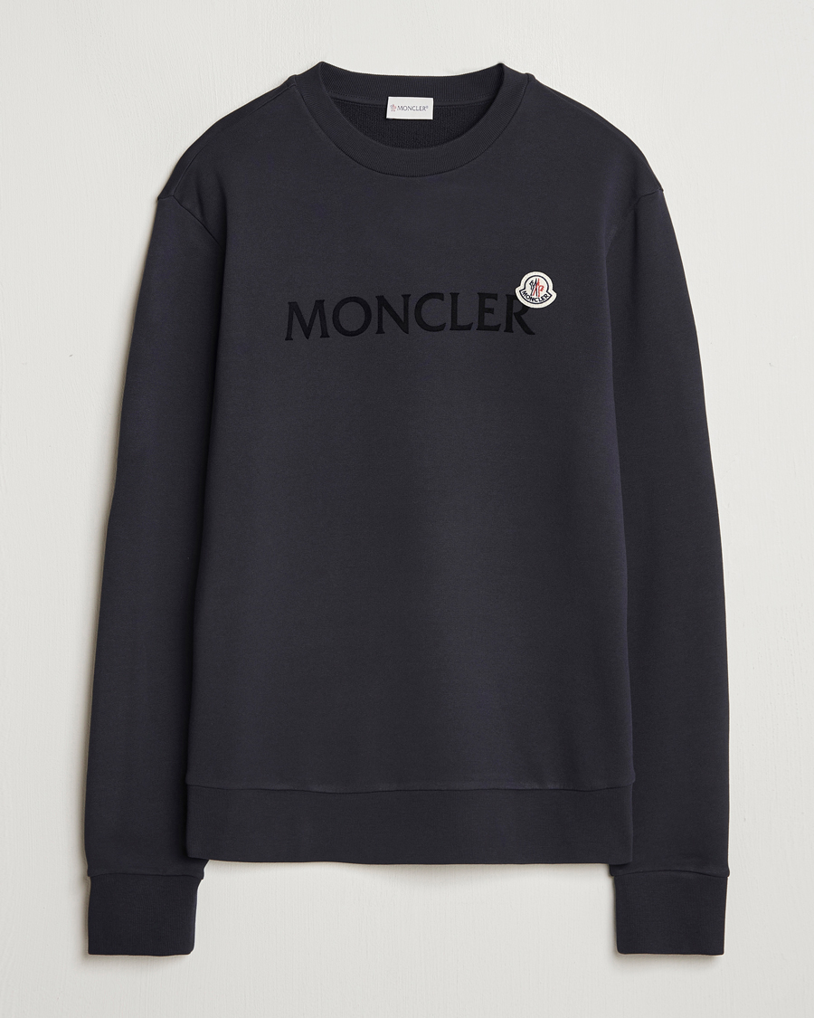 Herr | Tröjor | Moncler | Lettering Logo Sweatshirt Navy
