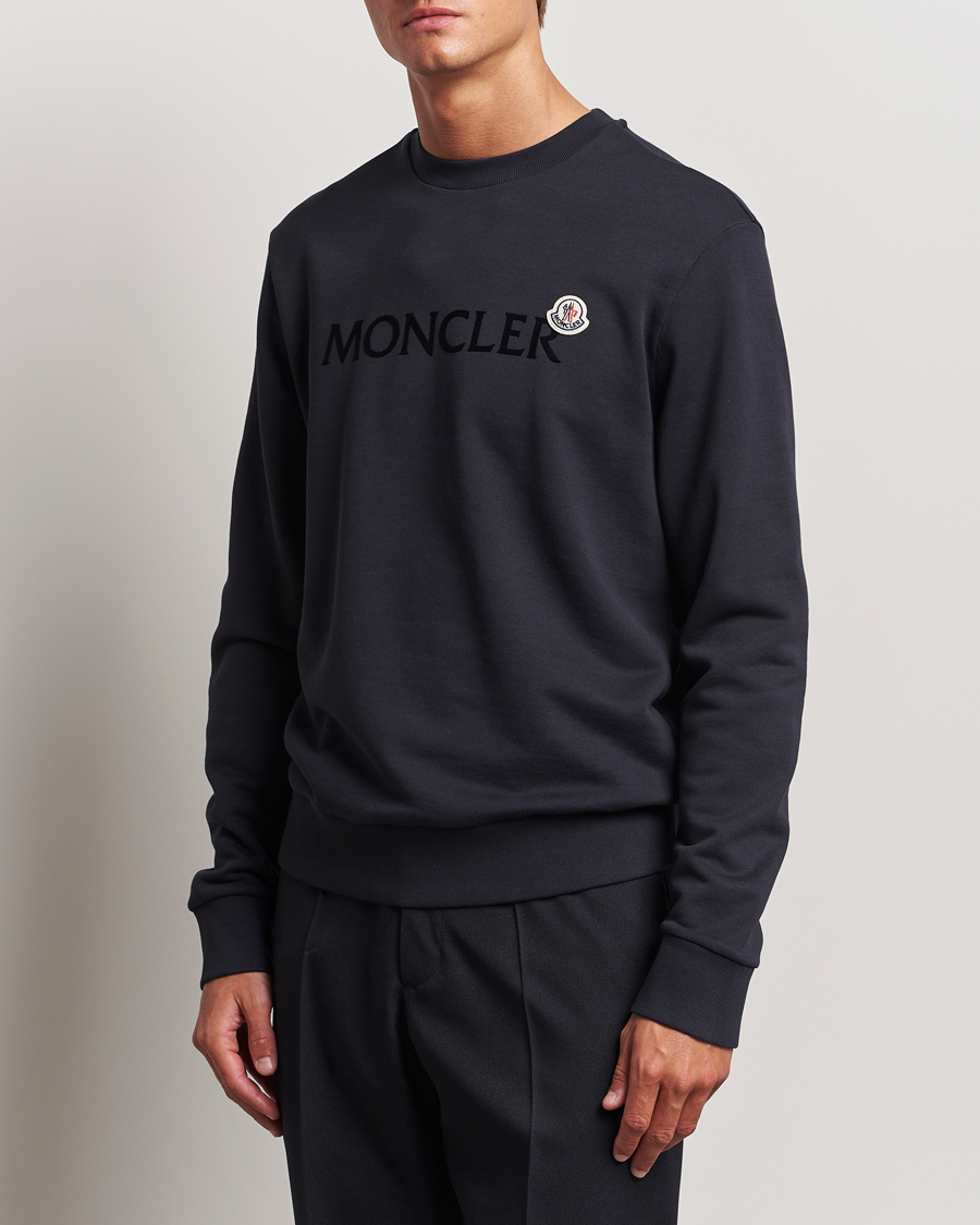 Herr | Tröjor | Moncler | Lettering Logo Sweatshirt Navy