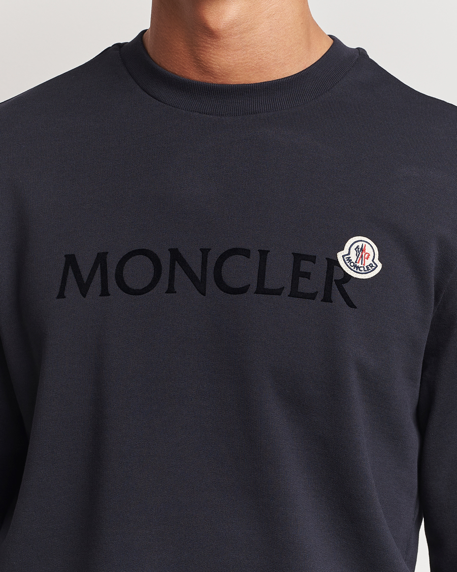 Herr | Tröjor | Moncler | Lettering Logo Sweatshirt Navy