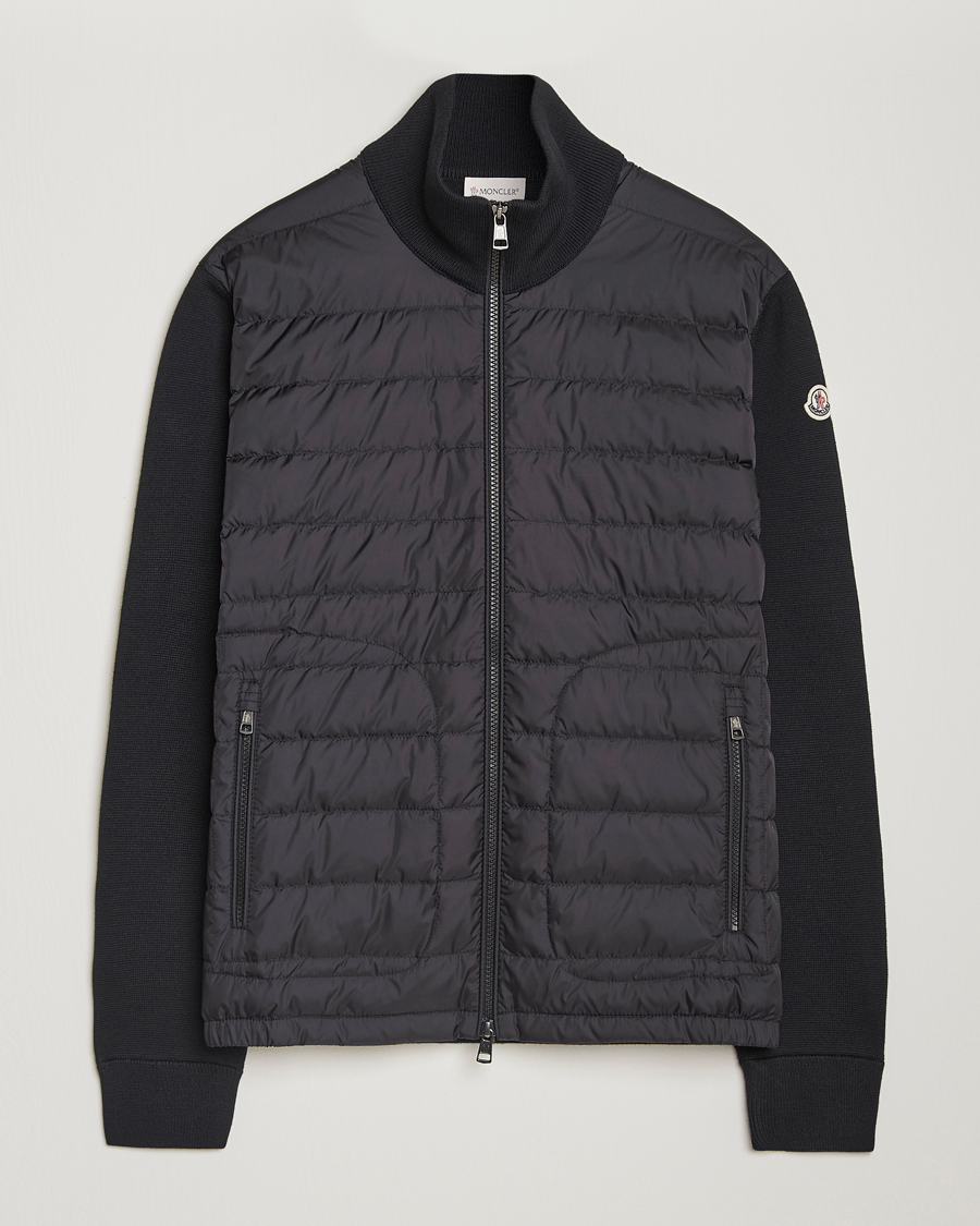 Herr | Tröjor | Moncler | Hybrid Zip Cardigan Black