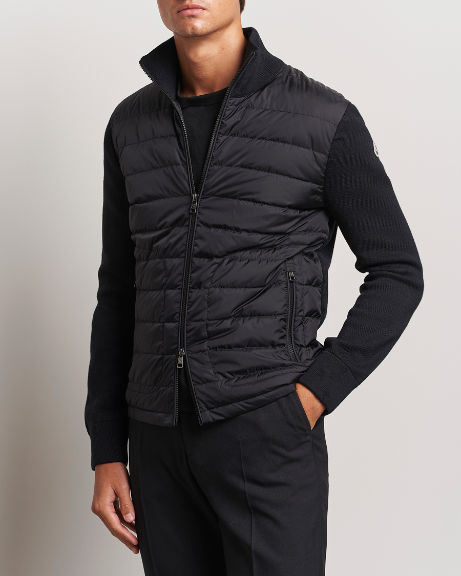 Herr | Tröjor | Moncler | Hybrid Zip Cardigan Black