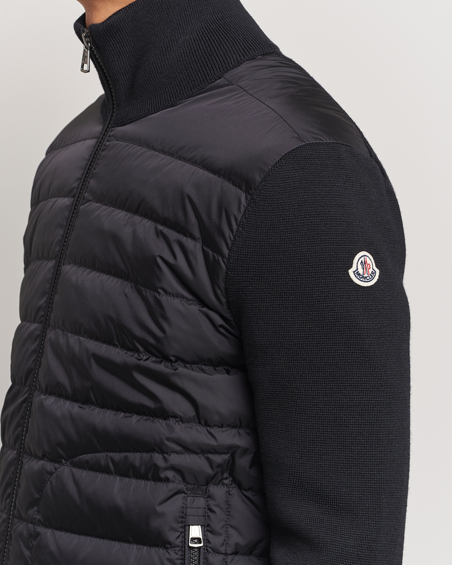 Herr | Tröjor | Moncler | Hybrid Zip Cardigan Black