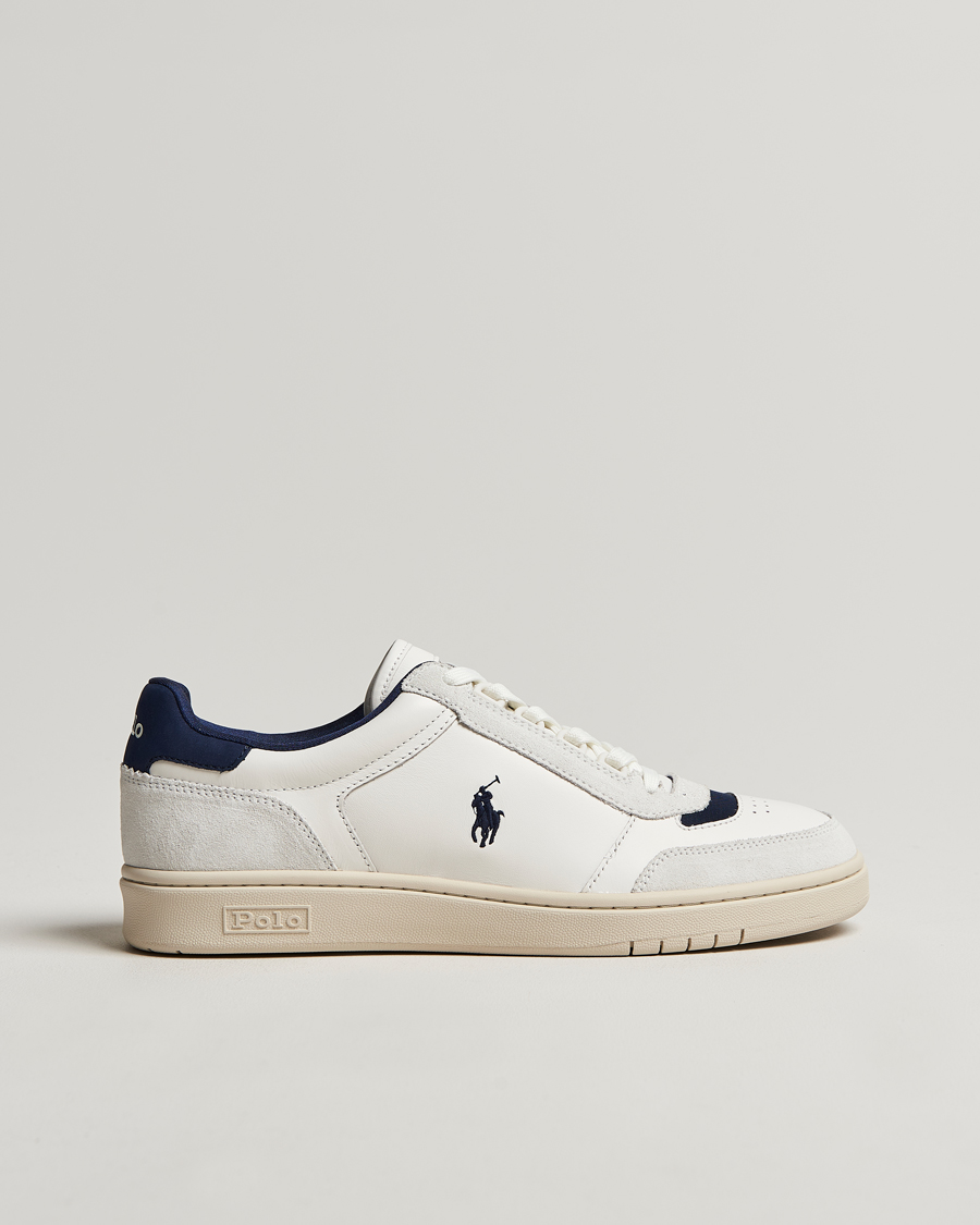 Herr | Polo Ralph Lauren Polo Court Sneaker Deckwash White/Navy | Polo Ralph Lauren | Polo Court Sneaker Deckwash White/Navy