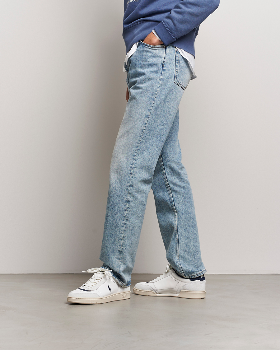 Herr | Polo Ralph Lauren Polo Court Sneaker Deckwash White/Navy | Polo Ralph Lauren | Polo Court Sneaker Deckwash White/Navy