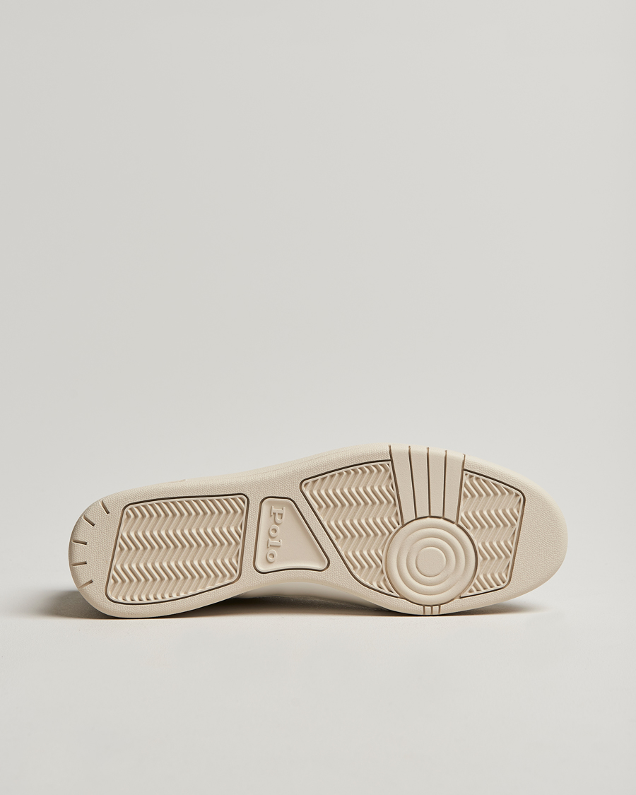 Herr | Polo Ralph Lauren Polo Court Sneaker Deckwash White/Black | Polo Ralph Lauren | Polo Court Sneaker Deckwash White/Black