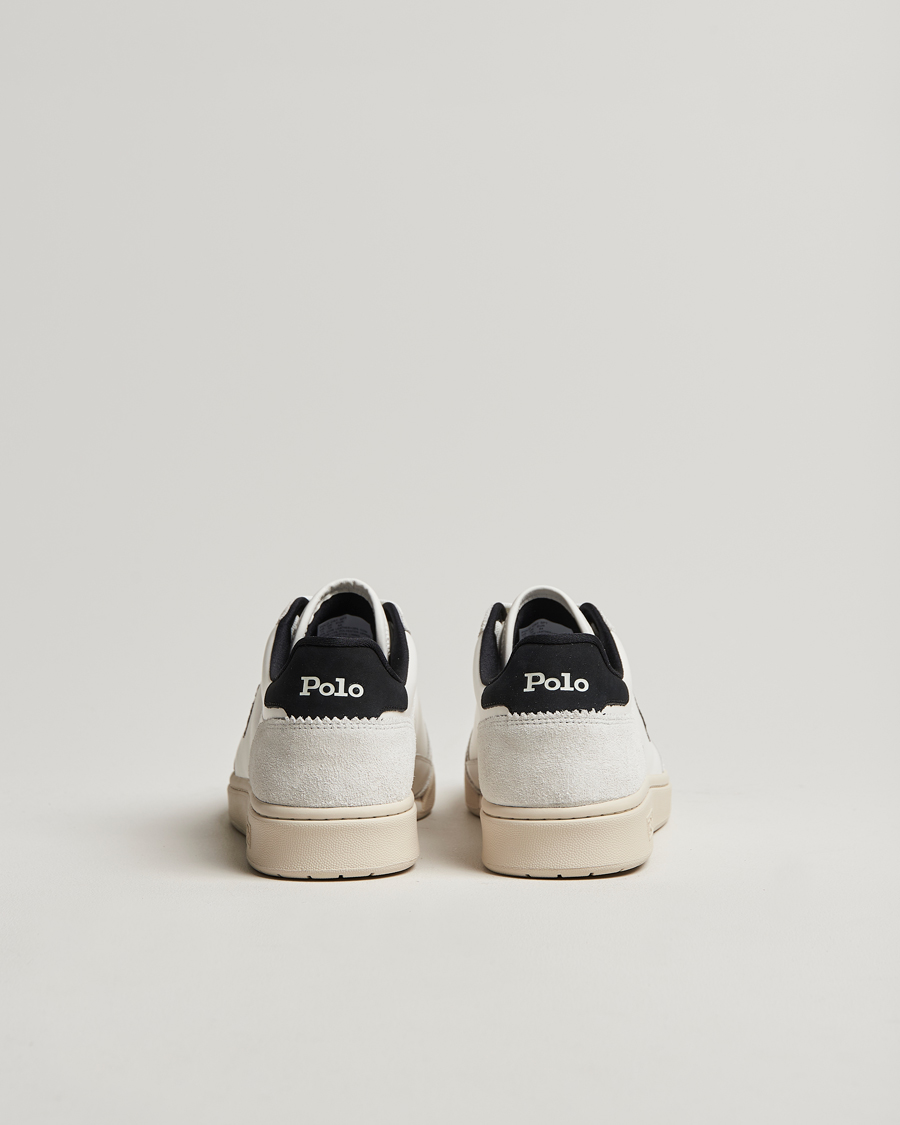 Herr | Polo Ralph Lauren Polo Court Sneaker Deckwash White/Black | Polo Ralph Lauren | Polo Court Sneaker Deckwash White/Black
