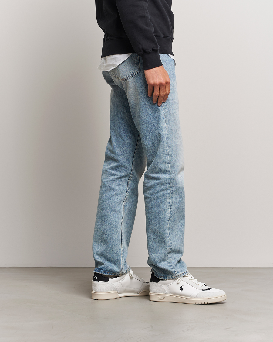 Herr | Polo Ralph Lauren Polo Court Sneaker Deckwash White/Black | Polo Ralph Lauren | Polo Court Sneaker Deckwash White/Black