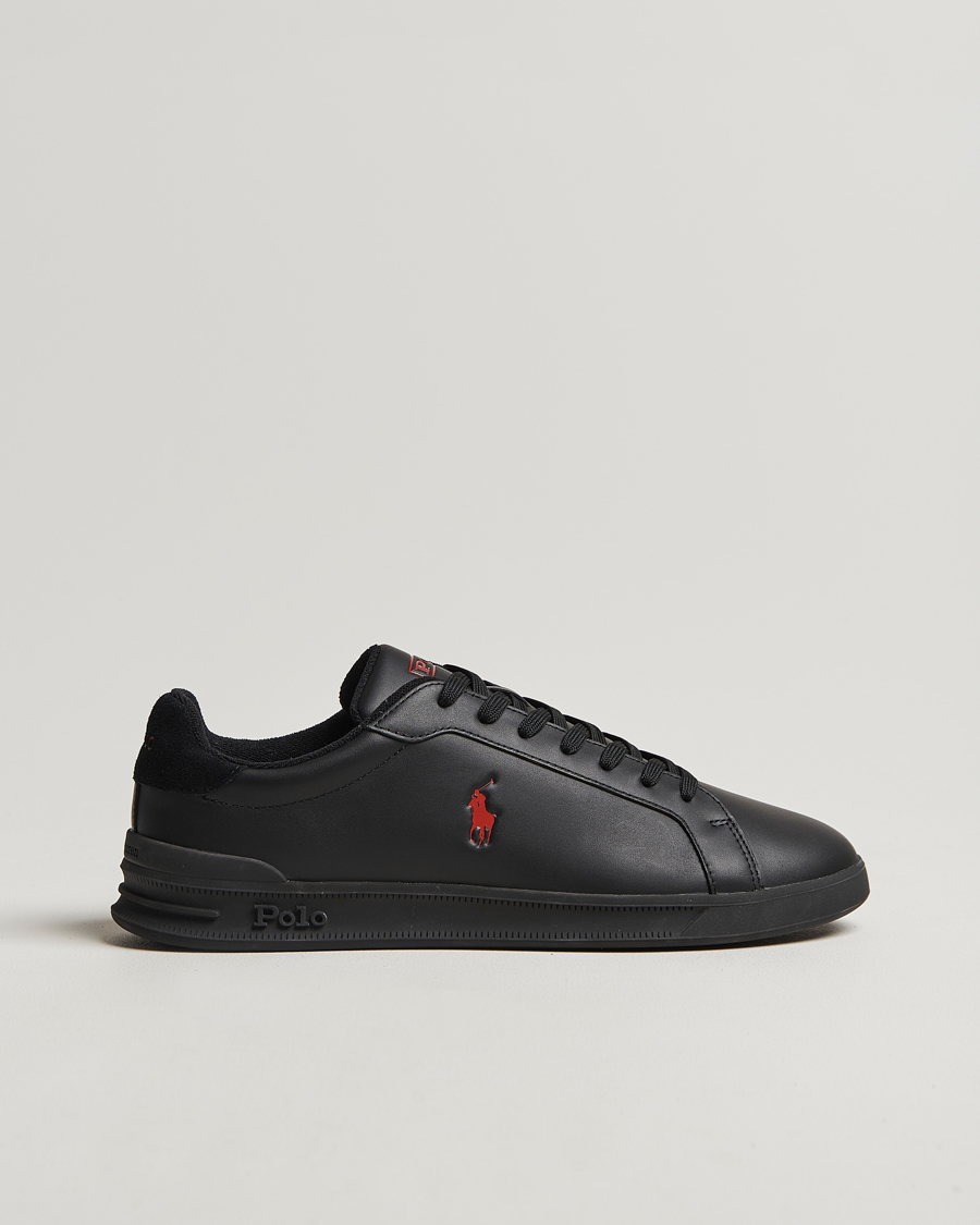 Herr | Polo Ralph Lauren Heritage Court II High Sneaker Black/Red | Polo Ralph Lauren | Heritage Court II High Sneaker Black/Red