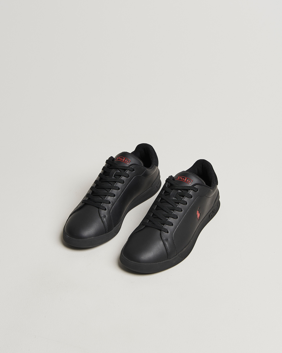Herr | Polo Ralph Lauren Heritage Court II High Sneaker Black/Red | Polo Ralph Lauren | Heritage Court II High Sneaker Black/Red