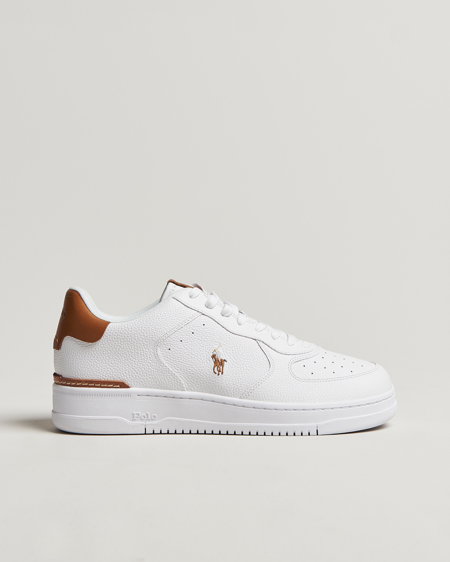 Herr | Polo Ralph Lauren Masters Court Sneaker White/Tan Multi PP | Polo Ralph Lauren | Masters Court Sneaker White/Tan Multi PP