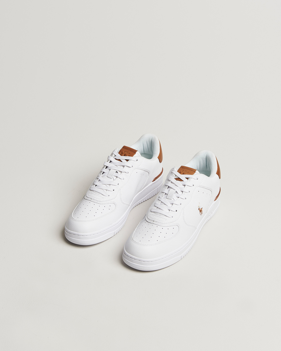 Herr | Polo Ralph Lauren Masters Court Sneaker White/Tan Multi PP | Polo Ralph Lauren | Masters Court Sneaker White/Tan Multi PP