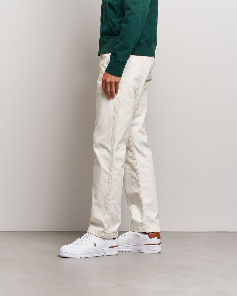 Herr | Polo Ralph Lauren Masters Court Sneaker White/Tan Multi PP | Polo Ralph Lauren | Masters Court Sneaker White/Tan Multi PP