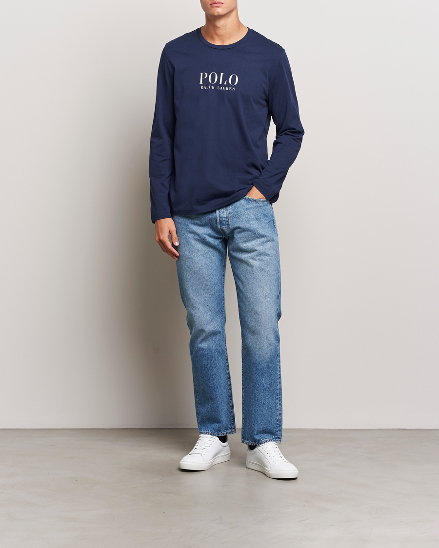 Herr | T-Shirts | Polo Ralph Lauren | Long Sleeve Liquid Cotton Tee Cruise Navy