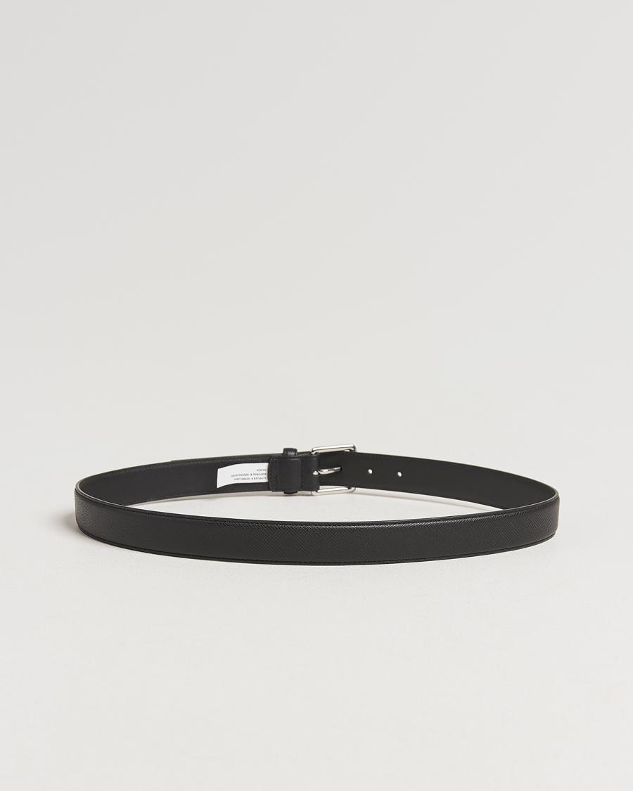 Herr | Polo Ralph Lauren Saffiano Leather Belt Black | Polo Ralph Lauren | Saffiano Leather Belt Black