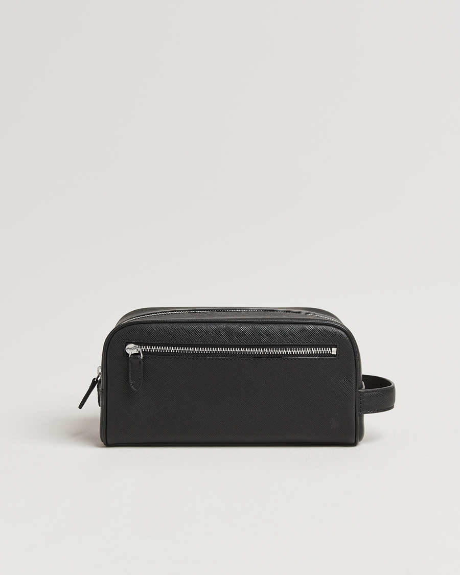 Herr | Polo Ralph Lauren Saffiano Leather Washbag Black | Polo Ralph Lauren | Saffiano Leather Washbag Black