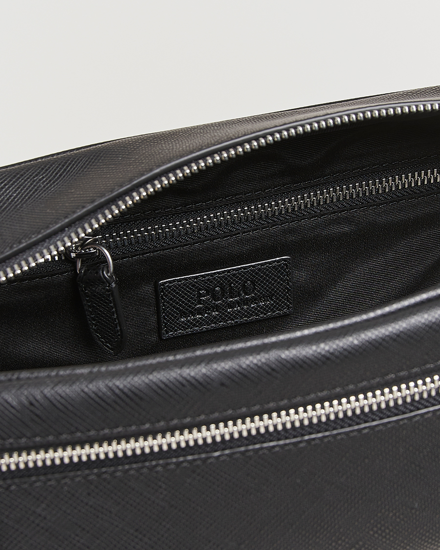 Herr | Polo Ralph Lauren Saffiano Leather Washbag Black | Polo Ralph Lauren | Saffiano Leather Washbag Black