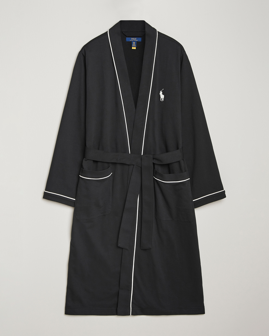 Herr | Polo Ralph Lauren Cotton Jersey Robe Black | Polo Ralph Lauren | Cotton Jersey Robe Black