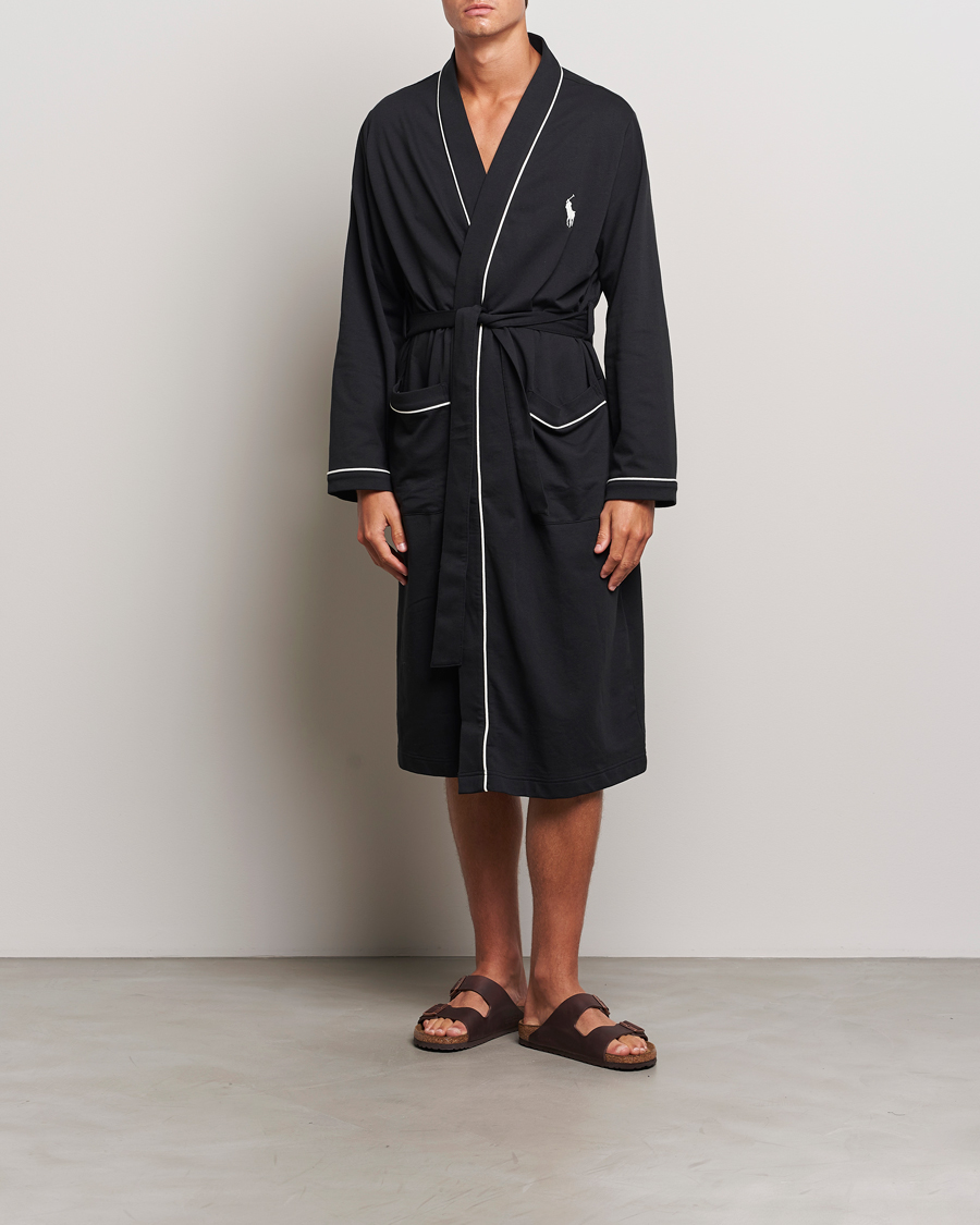 Herr | Polo Ralph Lauren Cotton Jersey Robe Black | Polo Ralph Lauren | Cotton Jersey Robe Black