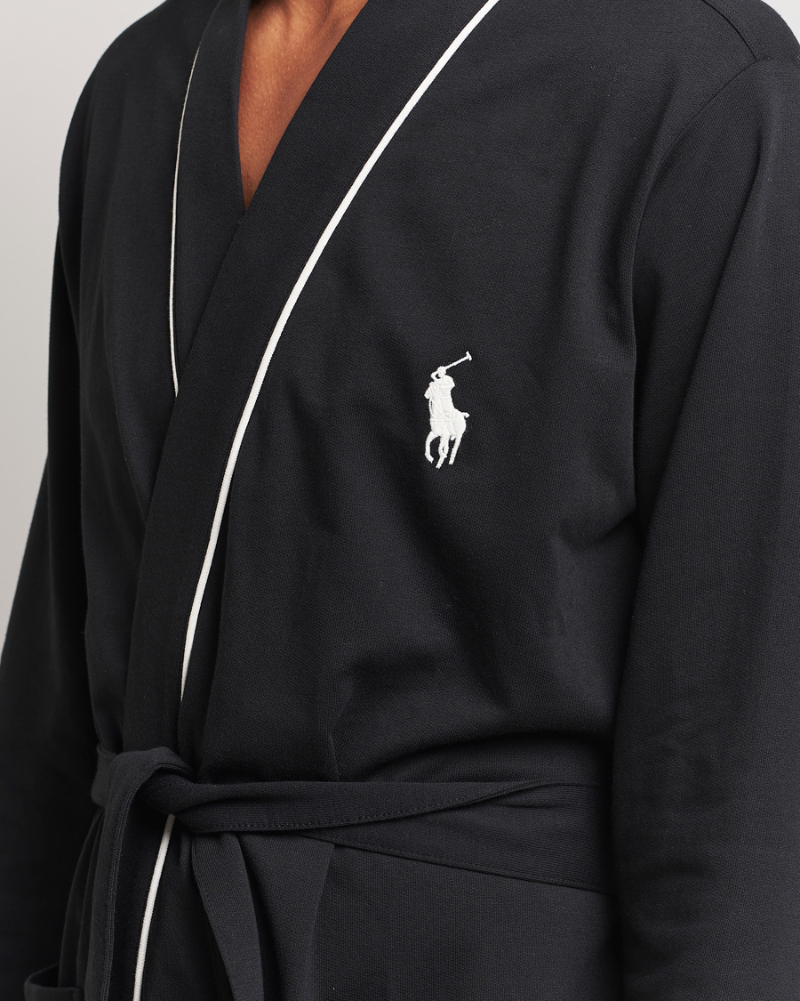 Herr | Polo Ralph Lauren Cotton Jersey Robe Black | Polo Ralph Lauren | Cotton Jersey Robe Black