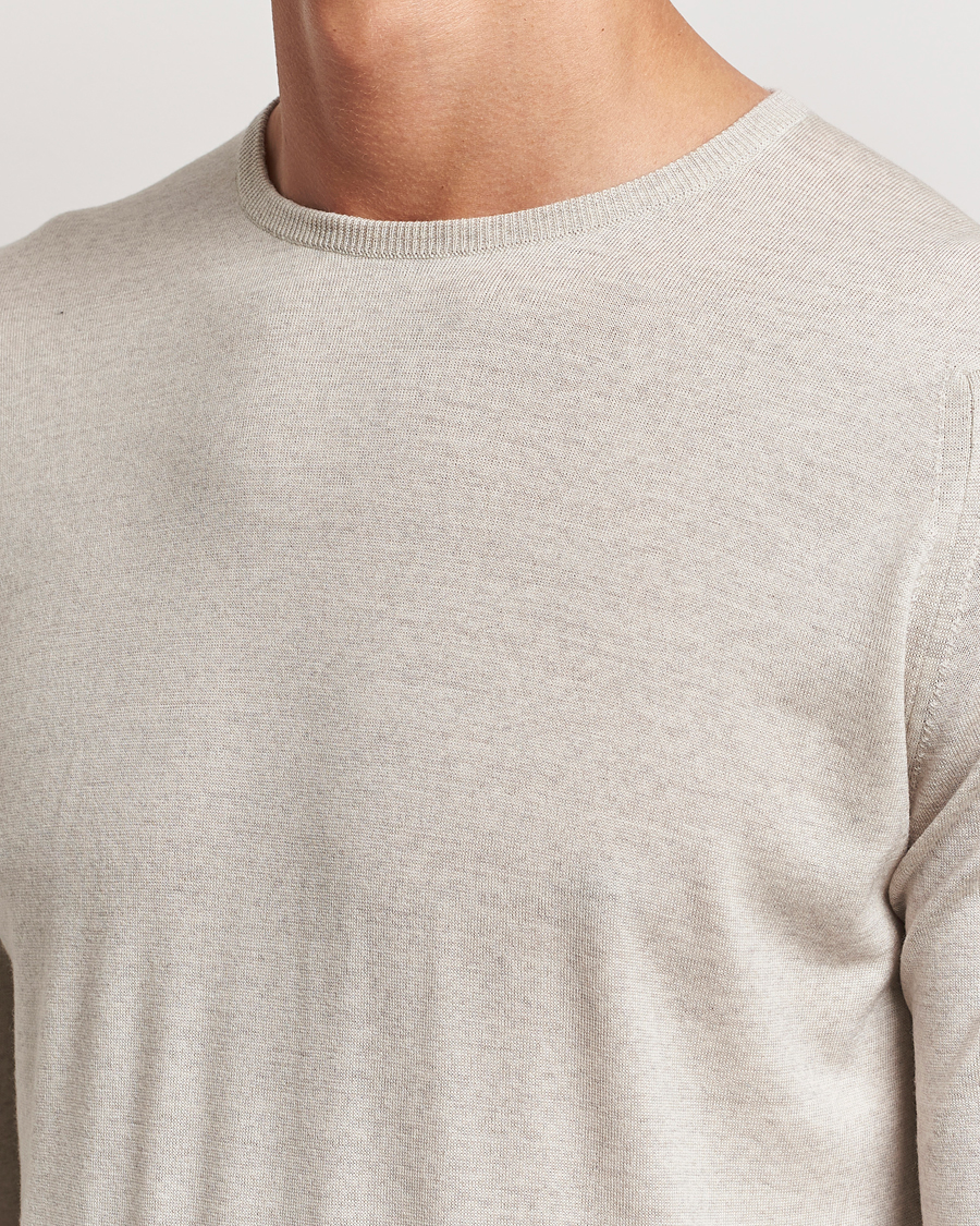 Herr | Tröjor | John Smedley | Lundy Extra Fine Merino Crew Neck Grey Fleece