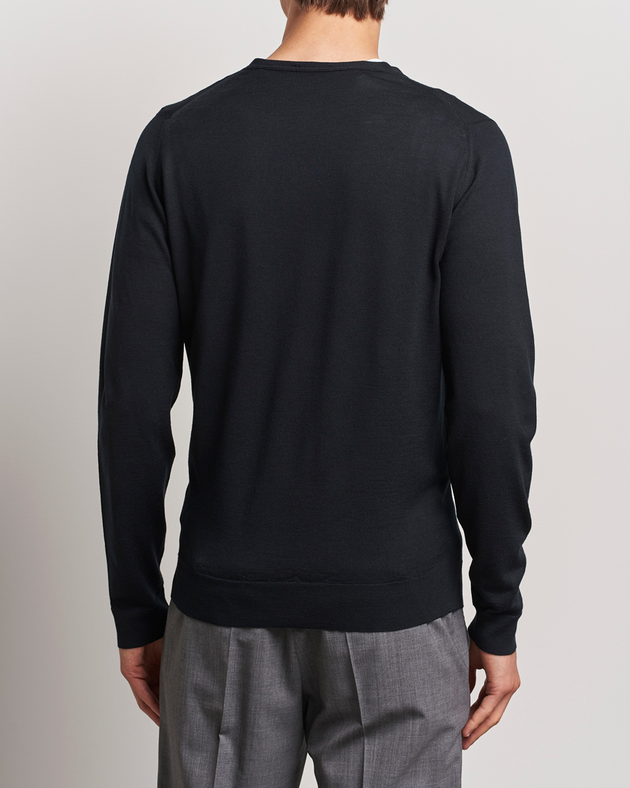 Herr | Tröjor | John Smedley | Petworth Extra Fine Merino Cardigan Black