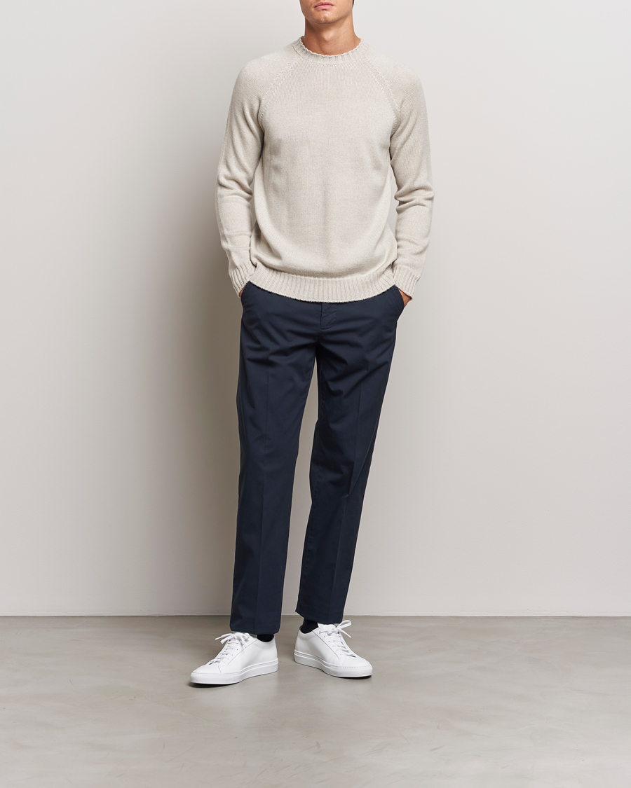 Herr | Tröjor | John Smedley | Denver Extra Fine Merino Crew Neck Grey Fleece