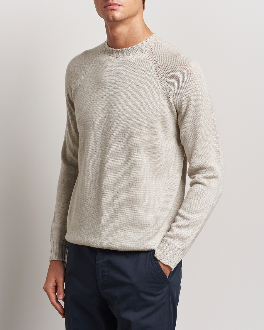 Herr | Tröjor | John Smedley | Denver Extra Fine Merino Crew Neck Grey Fleece