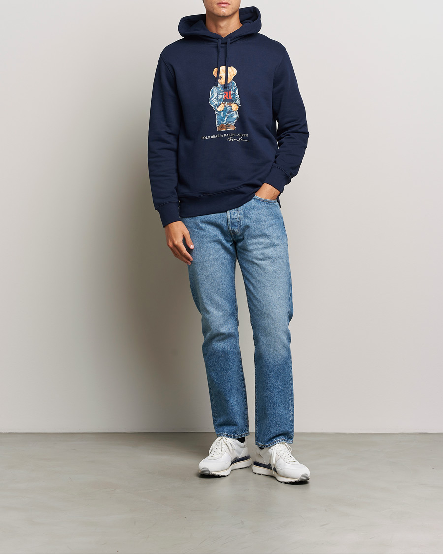 Herr | Tröjor | Polo Ralph Lauren | Pullover Hoodie Cruise Navy Denim Bear