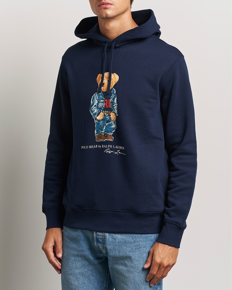 Herr | Tröjor | Polo Ralph Lauren | Pullover Hoodie Cruise Navy Denim Bear