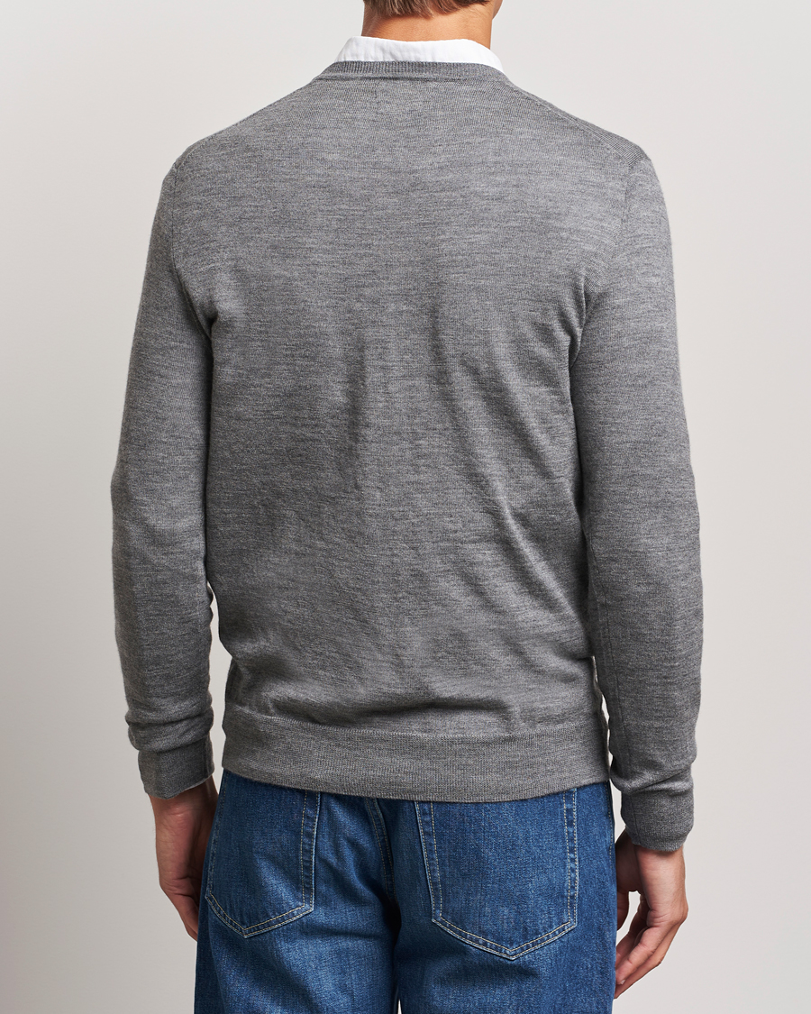Herr | Tröjor | Polo Ralph Lauren | Merino Crew Neck Pullover Fawn Grey Heather