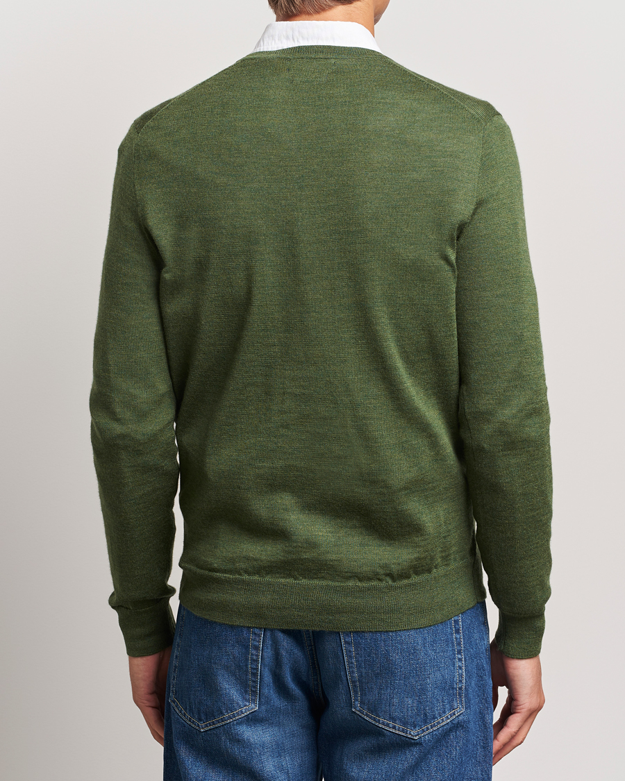 Herr | Tröjor | Polo Ralph Lauren | Merino Crew Neck Pullover Classic Olive Heather