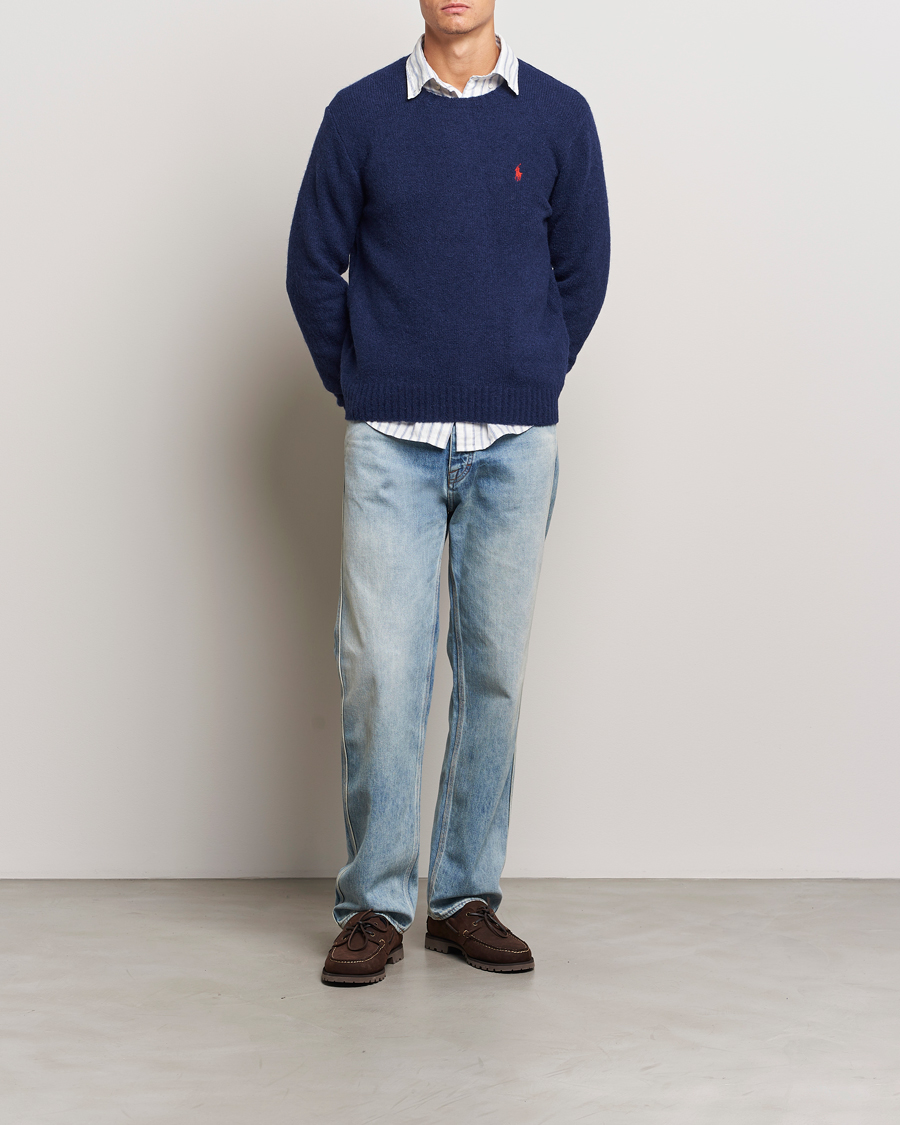 Herr | Tröjor | Polo Ralph Lauren | Alpaca Crew Neck Sweater Bright Navy