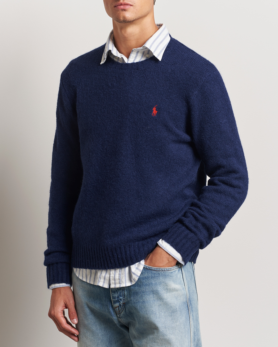 Herr | Tröjor | Polo Ralph Lauren | Alpaca Crew Neck Sweater Bright Navy
